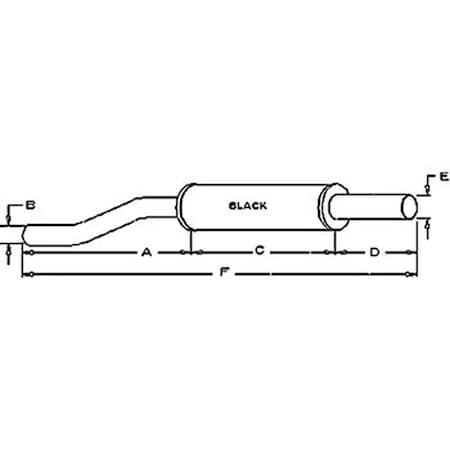 Aftermarket 38in. Vertical Round Body Muffler Fits Massey Ferguson 85 88 187269M91
